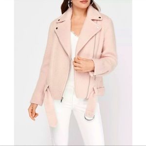 EXPRESS Boxy Wool-Blend Belted Moto
Jacket
